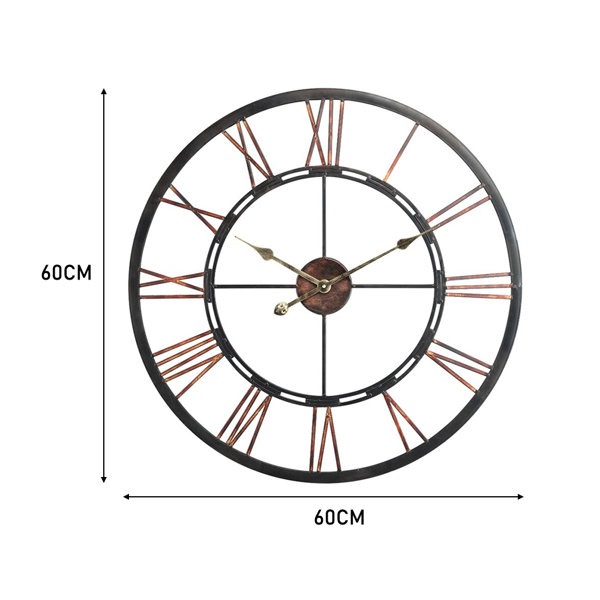 Borough Wharf Altom 60cm Silent Wall Clock Wayfair.co.uk